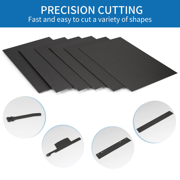 Carbon Fiber Sheet 200x300x2mm Available in 1mm 2mm 3mm Thickness– Durable Carbon Sheet with Twill Weave & Matte Finish – 3K Carbon Fiber Plate Panel Board – Waterproof & UV Resistant