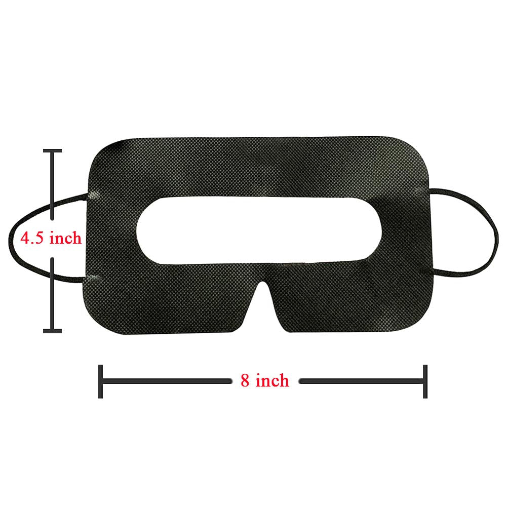 Disposable VR Mask 100PCS Universal Eye Cover Mask for VR, Sanitary VR Mask Cover, VR Eye Mask Rift, VR Eye Cover Pad, Black