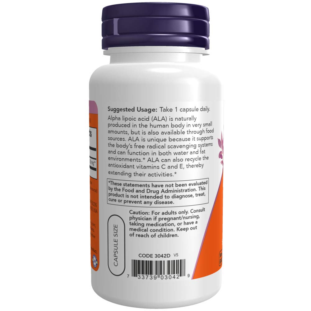 Supplements, Alpha Lipoic Acid 250 mg, Supports Glutathione Production*, Free Radical Scavenger*, 60 Veg Capsules