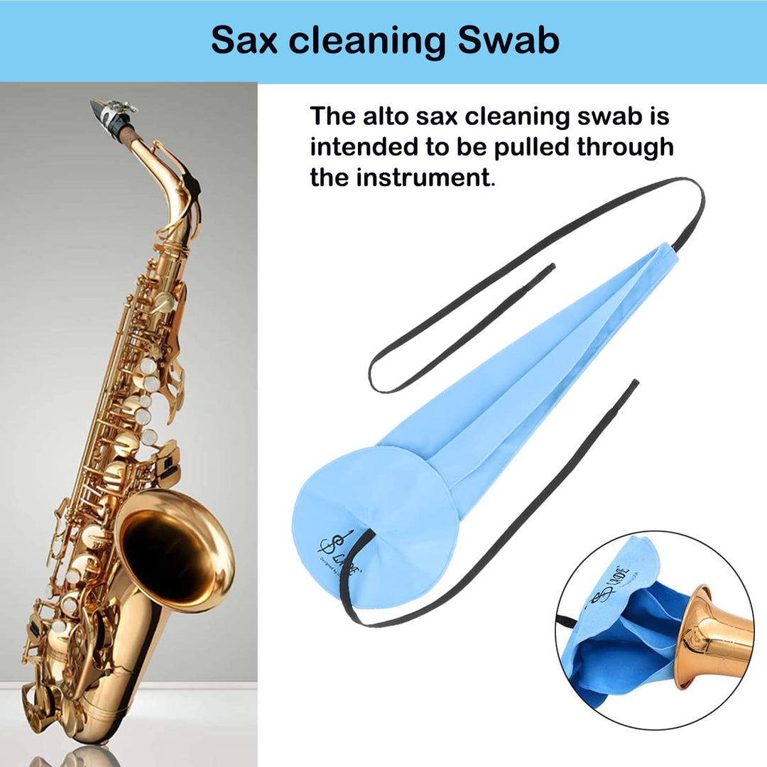 10-in-1 Saxophone Cleaning Kit, Alto Saxophone Cleaner Kit Including Sax Cleaning Cloth, Mouthpiece Brush, Mini Screwdriver Cleaning Cloth for Flute and Wind & Woodwind Instrument