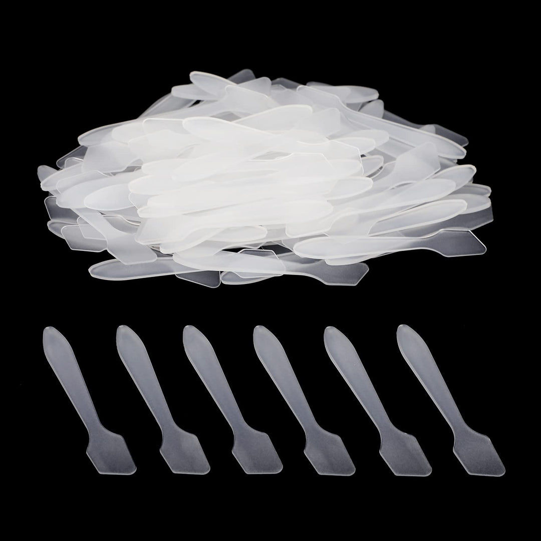 100 PCS Disposable Makeup Frosted Tip Spatula Cosmetic Mask Spatula for Mixing and Sampling, 3.2' x 0.6' Facial Mask Stick