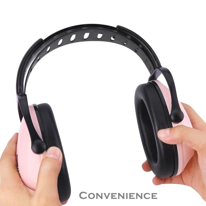 Hearing Protection Earmuff for Toddlers Kids Teens Adults - American ANSI, European CE, and Australian Standards Certified - Pink