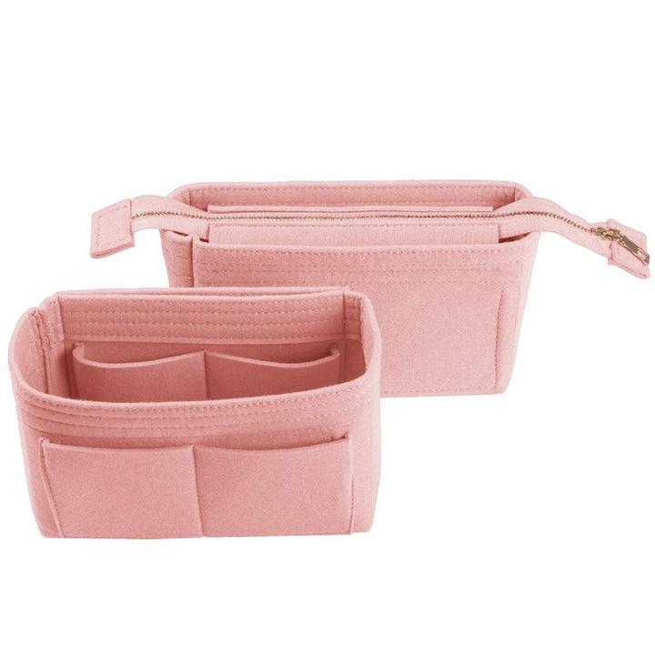 Purse Organizer,Bag Organizer,Insert purse organizer with 2 packs in one set fit NeoNoe Noé Series perfectly (Brush Pink)