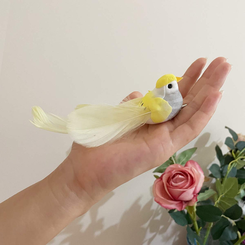 12pcs Colorful Decorative Artificial Foam Birds Assorted Bird Ornaments Animal for Crafts Home Decor Garden Tree Birthday Party