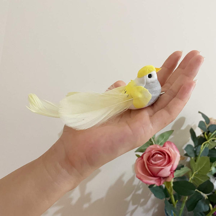 12pcs Colorful Decorative Artificial Foam Birds Assorted Bird Ornaments Animal for Crafts Home Decor Garden Tree Birthday Party