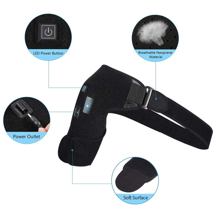 DOACT Shoulder Heating Pad, Adjustable Heat Shoulder Brace with Hot and Cold Therapy for Frozen Shoulder, Bursitis, Tendinitis, Strain, Stiff, Soreness Fits Men and Women