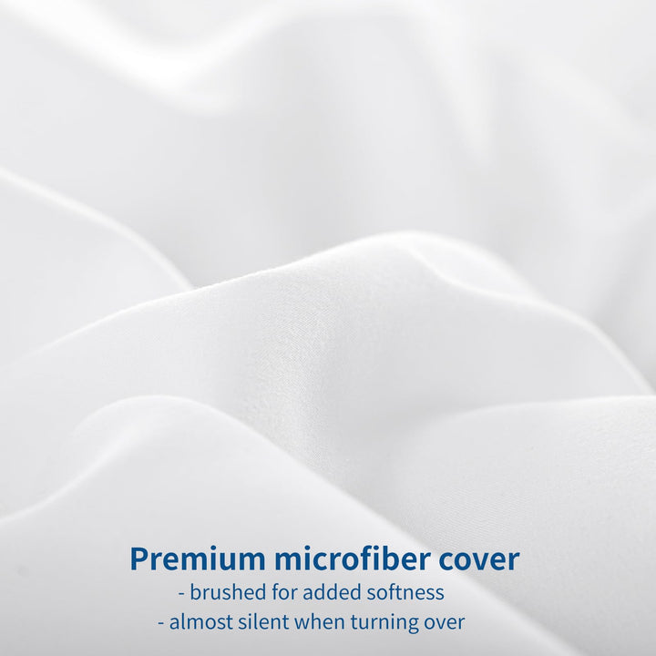 Fluffy Duvet Insert King - Lightweight Cooling Bedding Comforter King Size White, Soft Down Alternative Medium Warm Duvet Hotel with Corner Tabs, 102x90, Machine Washable