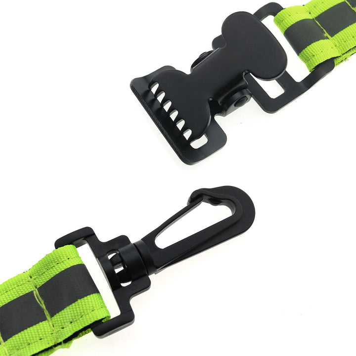 1Pcs Heavy Duty Firefighter Glove Strap with Trim, Ultimate Turnout Gear Bags Firefighting Glove Safety Strap, Green Reflective