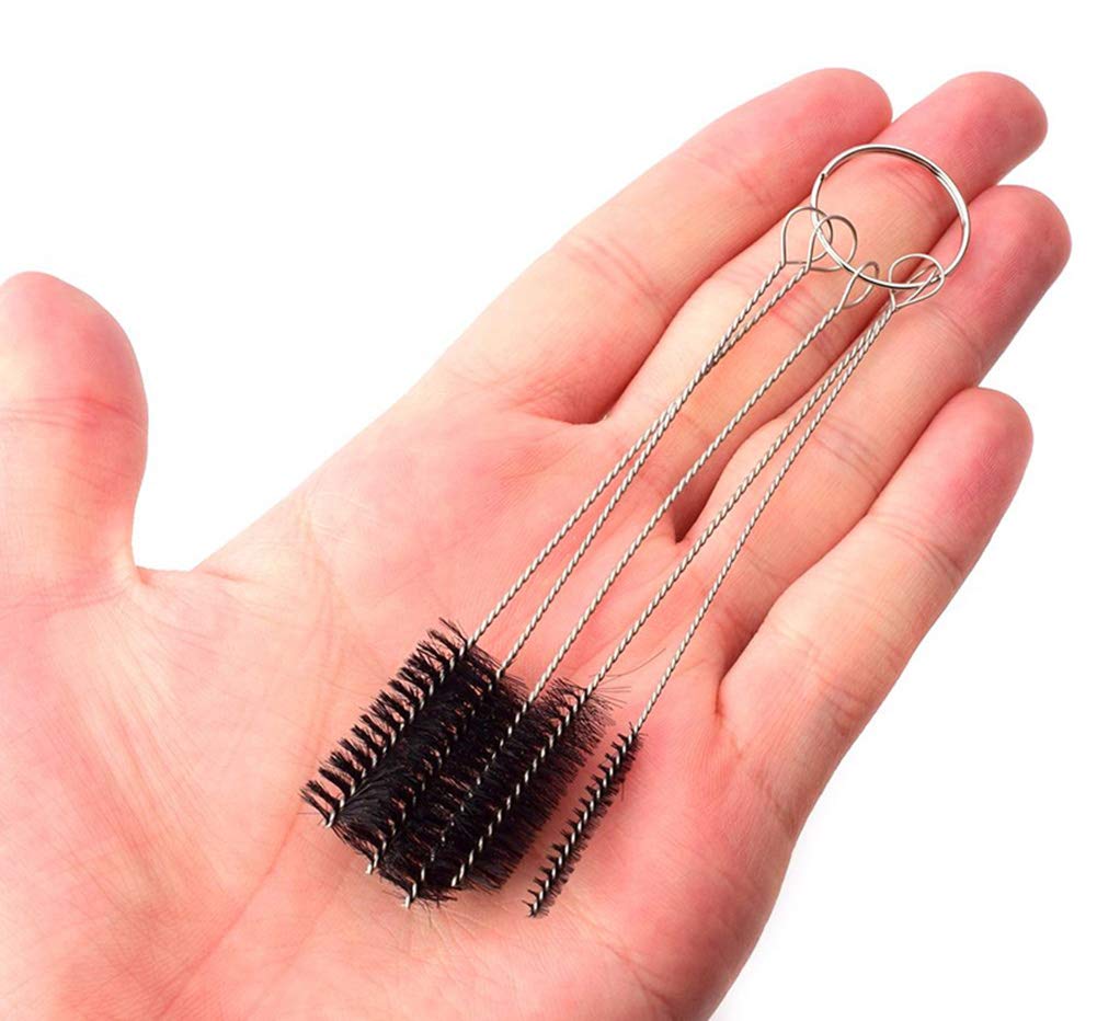 5 Pcs/set Miniature Brush Tattoo Nozzle Cleaning Brush Stainless Steel Spray Gun Brush Tattoo Cleaning Brush Accessories