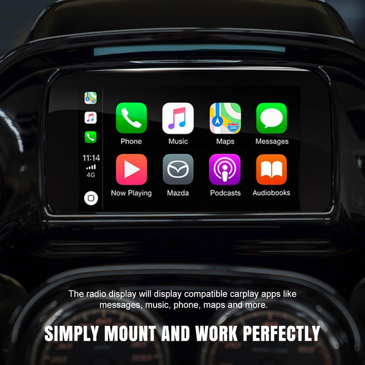 Carplay Jumper Compatible with Harley Davidson 2019 and up GTS Radio for Road Glide or Street Glide with Boom