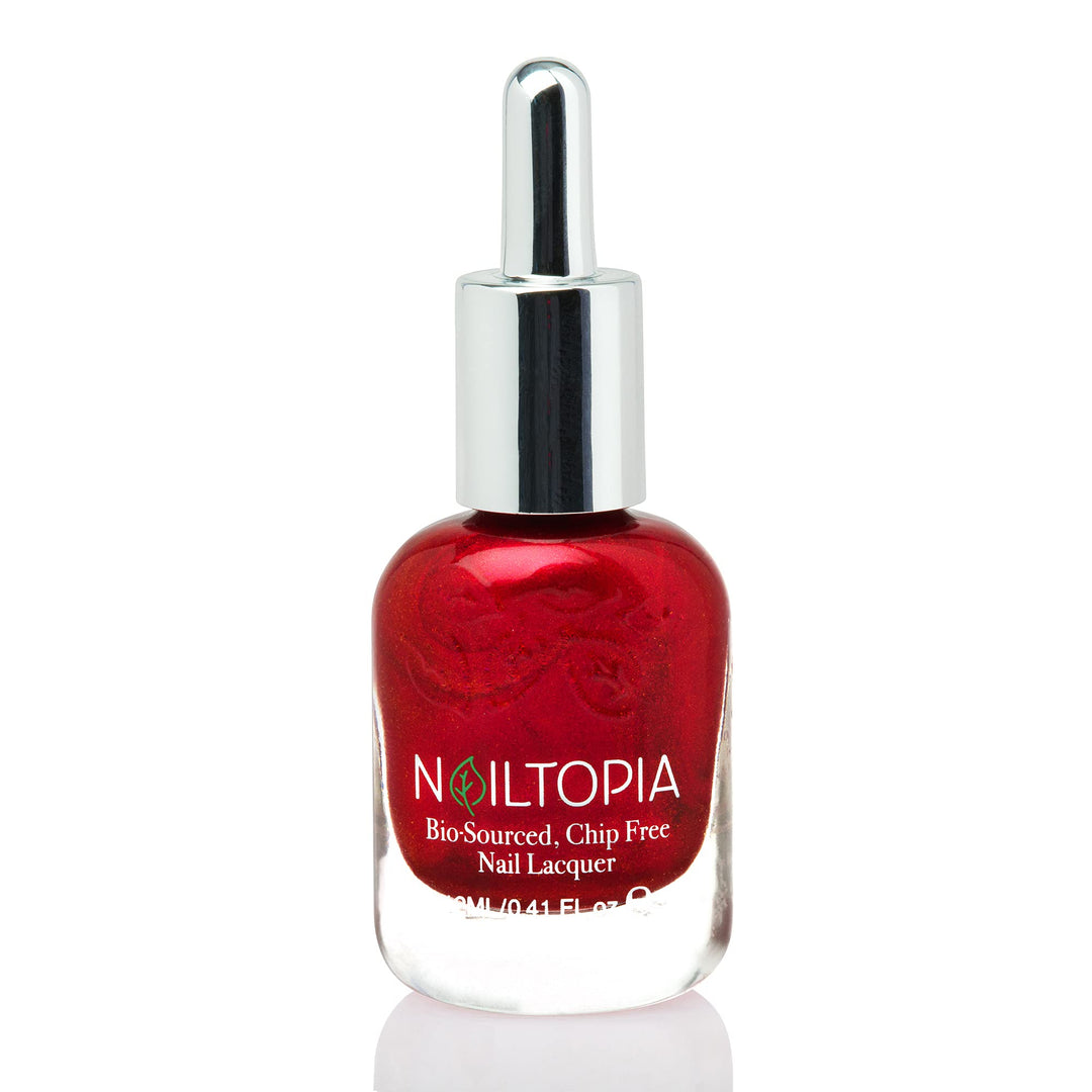 - Plant-Based Chip Free Nail Lacquer - Non Toxic, Bio-Sourced, Long-Lasting, Strengthening Polish - Run Now Wine Later (Wine Red) - 0.41oz