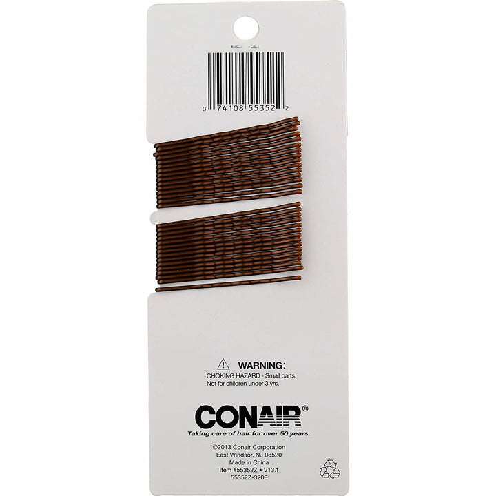 Color Match Bobby Pins, Brunette, 1-Pack of 90-Pieces