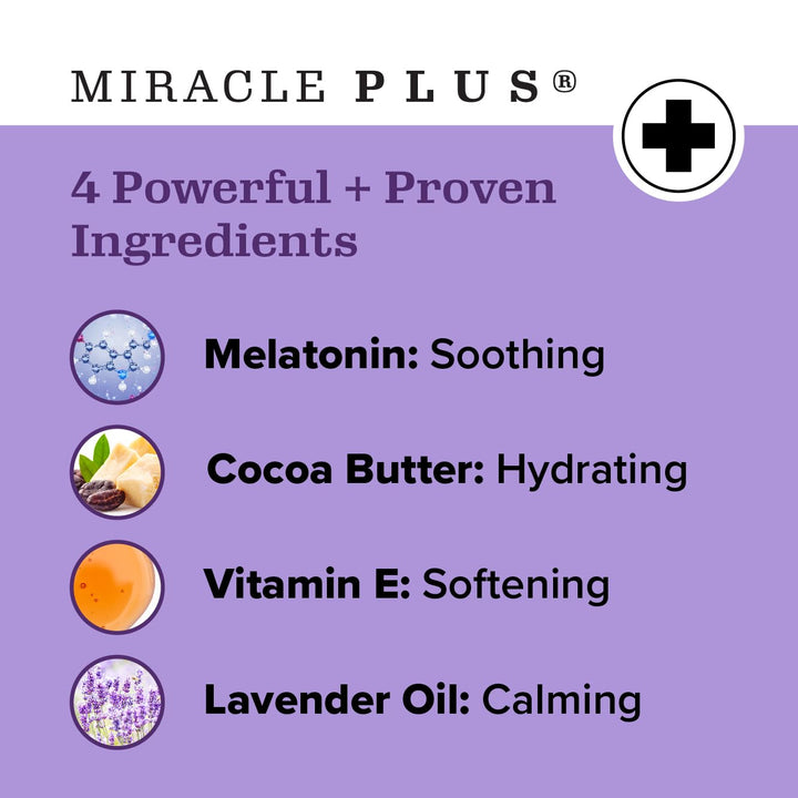 Melatonin Sleep Night Cream W/Lavender & Chamomile, Massage Melatonin Skin Care Topical Night Lotion Into Skin To Help Promote Better Rest, Ease Jet Lag, & Regulate Sleep Patterns, 4 Oz