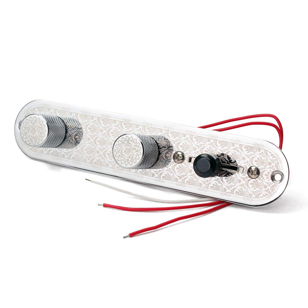 Guitar Fully Loaded Control Plate Pre Wired 3 Way Control Plate With Wiring Harness For Fender Tele Telecaster Electric Guitar,Chrome