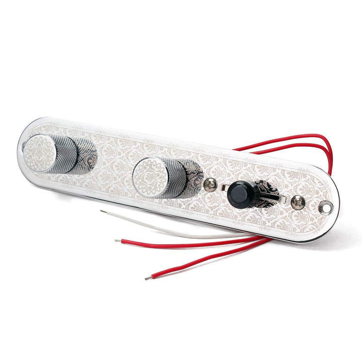 Guitar Fully Loaded Control Plate Pre Wired 3 Way Control Plate With Wiring Harness For Fender Tele Telecaster Electric Guitar,Chrome