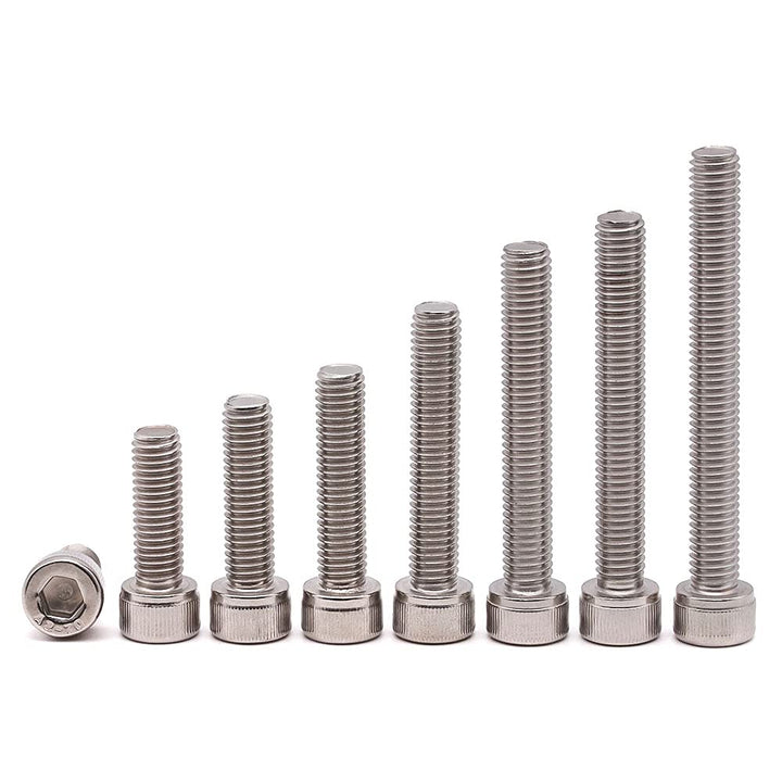 5/16-18 x 2 Stainless Socket Head Cap Screws, 304 Stainless Steel 18-8, Allen Hex Drive, Full Thread Coverage, 10 Pack