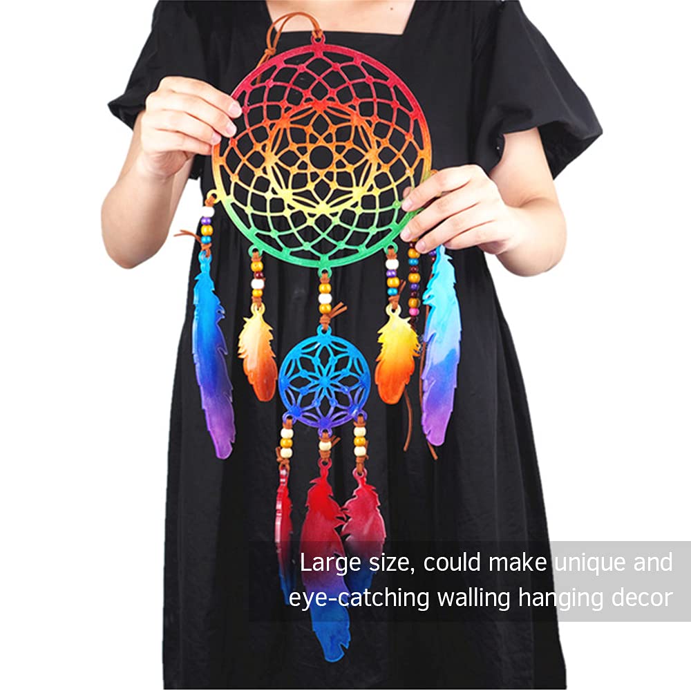 Large Dream Catcher Resin Mold, Dreamcatcher Silicone Mold for Epoxy Resin, Wall Hanging Feather Pendant Keychain Kit Ornament Making Mould, Resin Accessory Craft Home Decoration