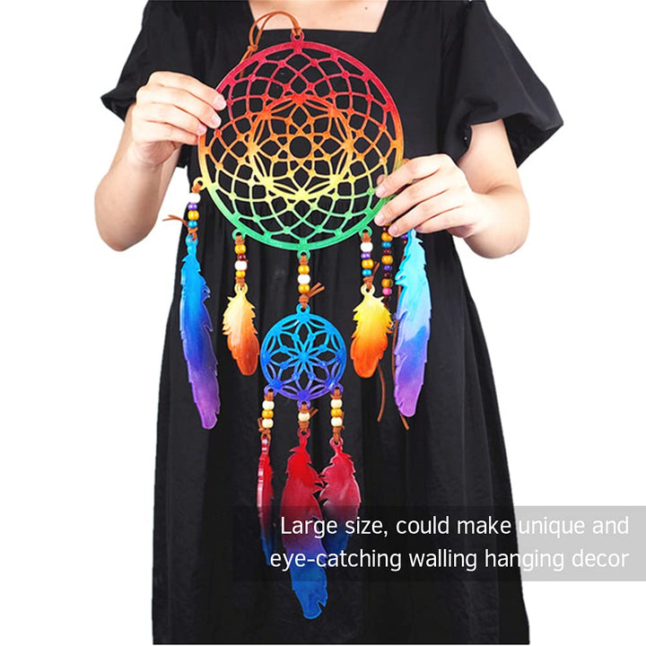 Large Dream Catcher Resin Mold, Dreamcatcher Silicone Mold for Epoxy Resin, Wall Hanging Feather Pendant Keychain Kit Ornament Making Mould, Resin Accessory Craft Home Decoration