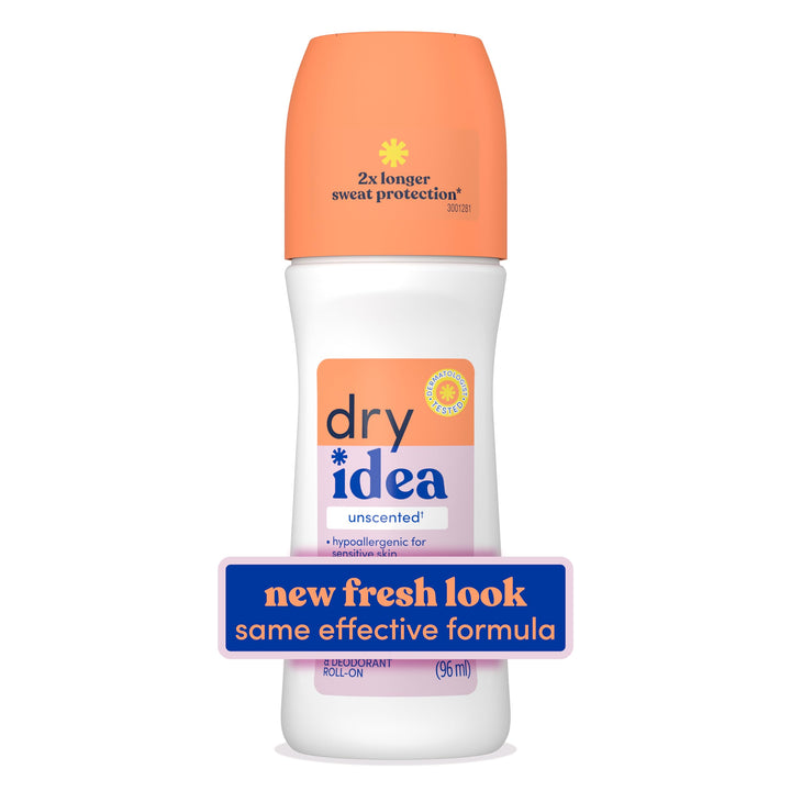 Roll-On Deodorant & Antiperspirant | 2X Longer Sweat Protection | 72-Hour Odor Protection | Unscented & Hypoallergenic for Sensitive Skin, 3.25 oz.