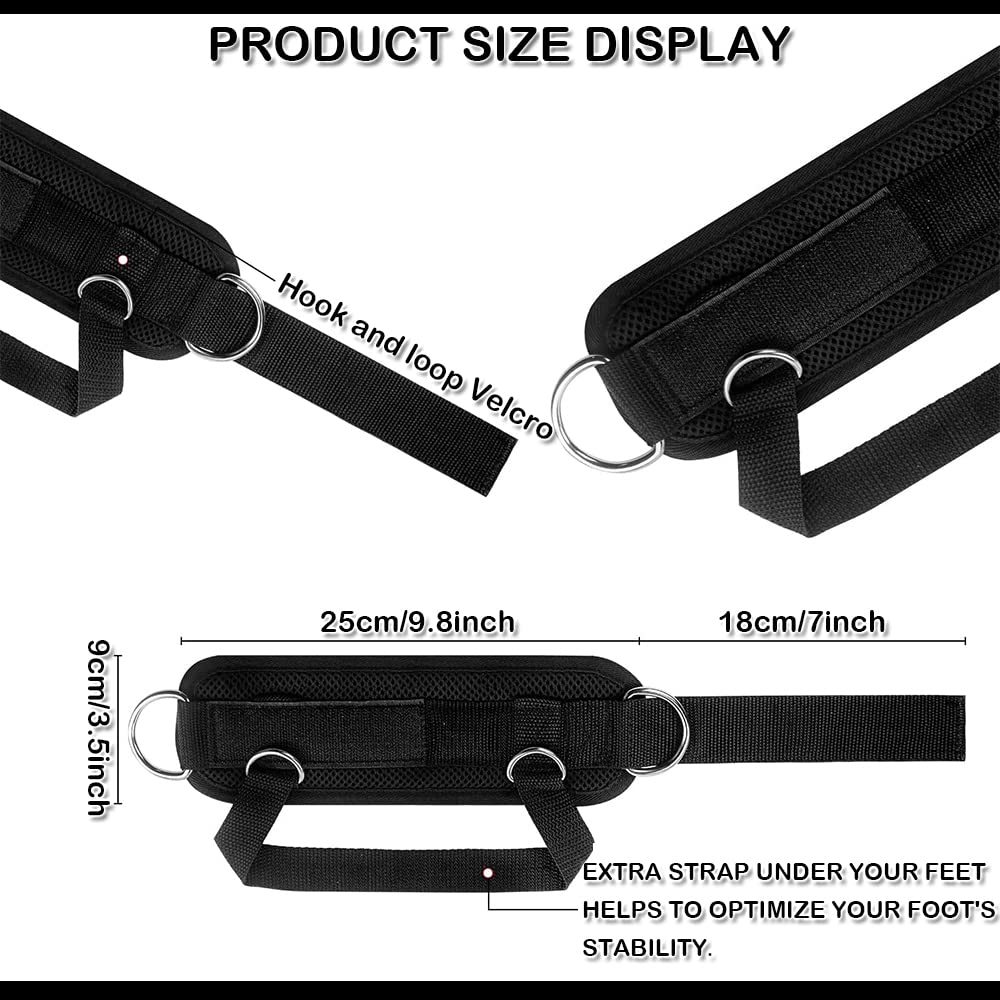 Ankle Straps for Cable Machines,Adjustable Comfort fit Neoprene, Reinforce Double D-Ring - Premium Ankle Cuffs to Improve Abdominal Muscles, Lift The Butts, Ankle Cuffs for Men & Women Gym Accessories