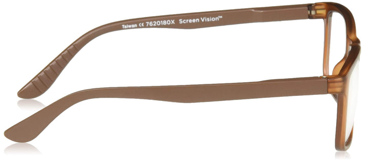 ICU Eyewear - Brown Rectangle Blue Light Eyeglass