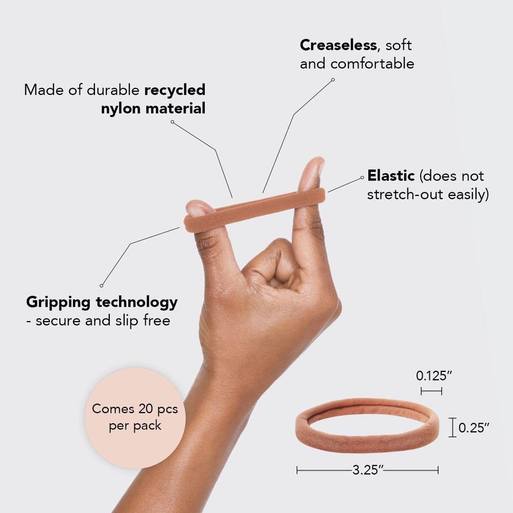 Blush Nylon Elastics 20 Pc Set, 20 EA