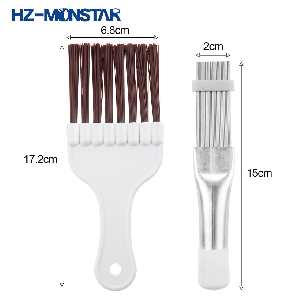 4 Pcs Air Conditioner Condenser Fin Cleaning Brush, Coil Condenser Brush AC Fin Comb, Stainless Steel Air Refrigerator Fin Cleaner Whisk Brush Evaporator Radiator Repair Tool