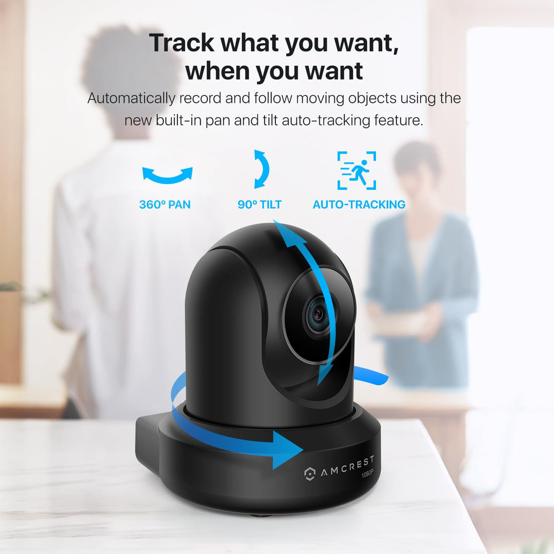 ProHD 1080P WiFi 2MP (1920TVL) Indoor Pan/Tilt Security Wireless IP Camera IP2M-841B (Black)