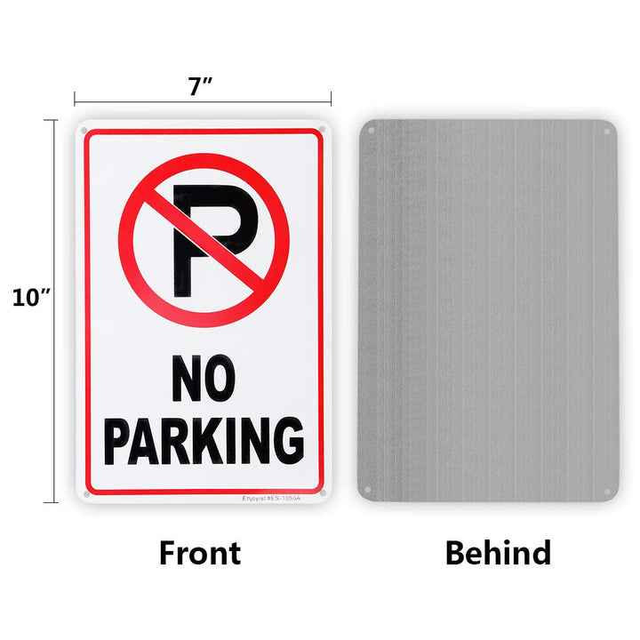 3 Pack No Parking Sign 10x 7 .04 Aluminum Reflective Sign Rust Free Aluminum-UV Protected and Weatherproof