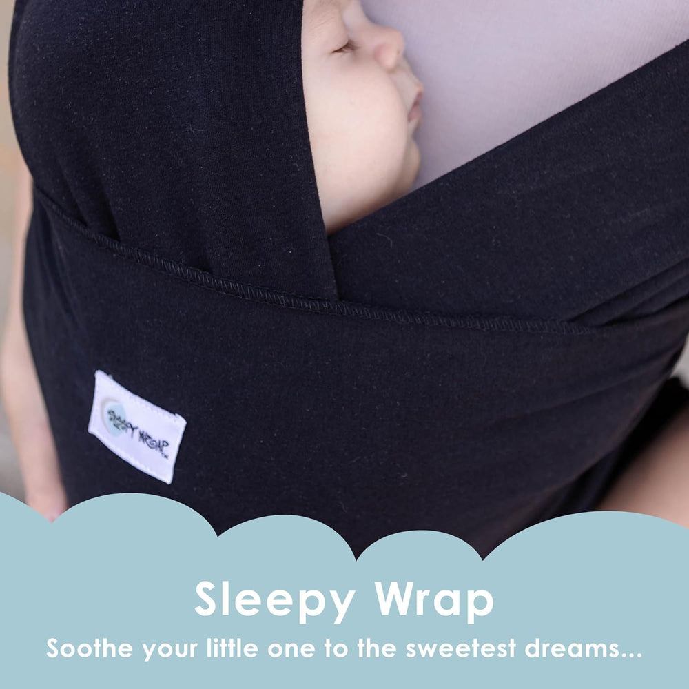 Stretchy Ergonomic Baby Carrier Sling for Newborns to Toddlers - Hands-Free Lightweight Baby Wrap 7-35 lbs (Sable Black)