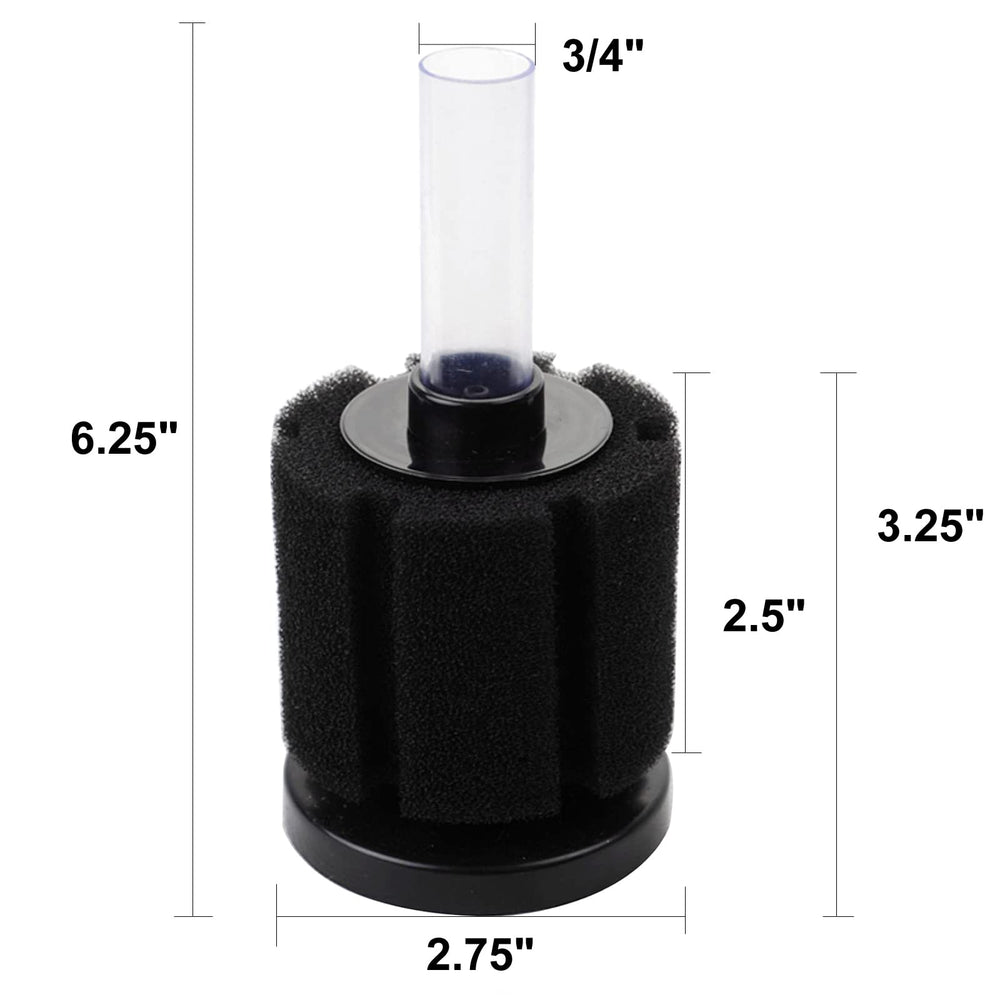 Aquarium Bio Sponge Filter Breeding Fry Betta Shrimp Nano Fish Tank (Middle up to 20Gal)