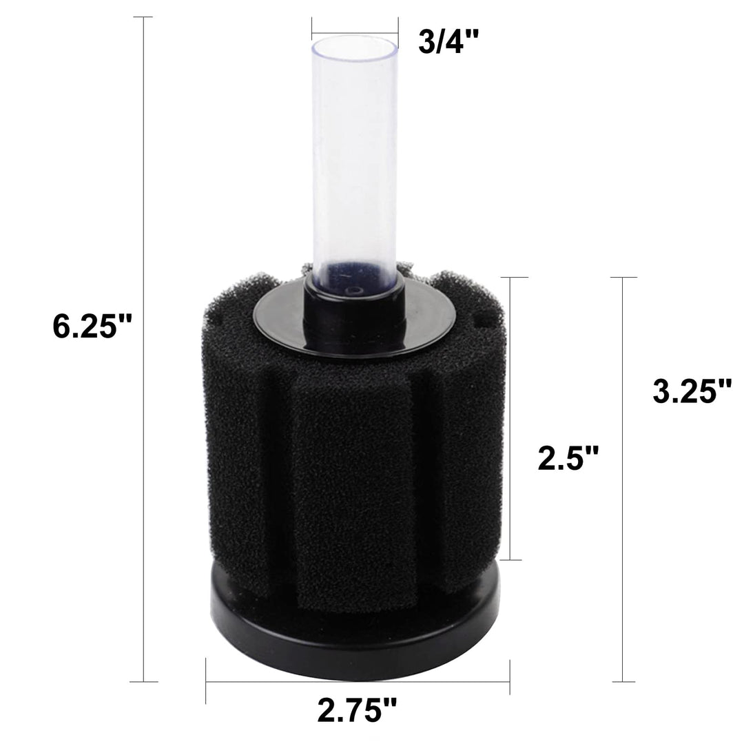 Aquarium Bio Sponge Filter Breeding Fry Betta Shrimp Nano Fish Tank (Middle up to 20Gal)