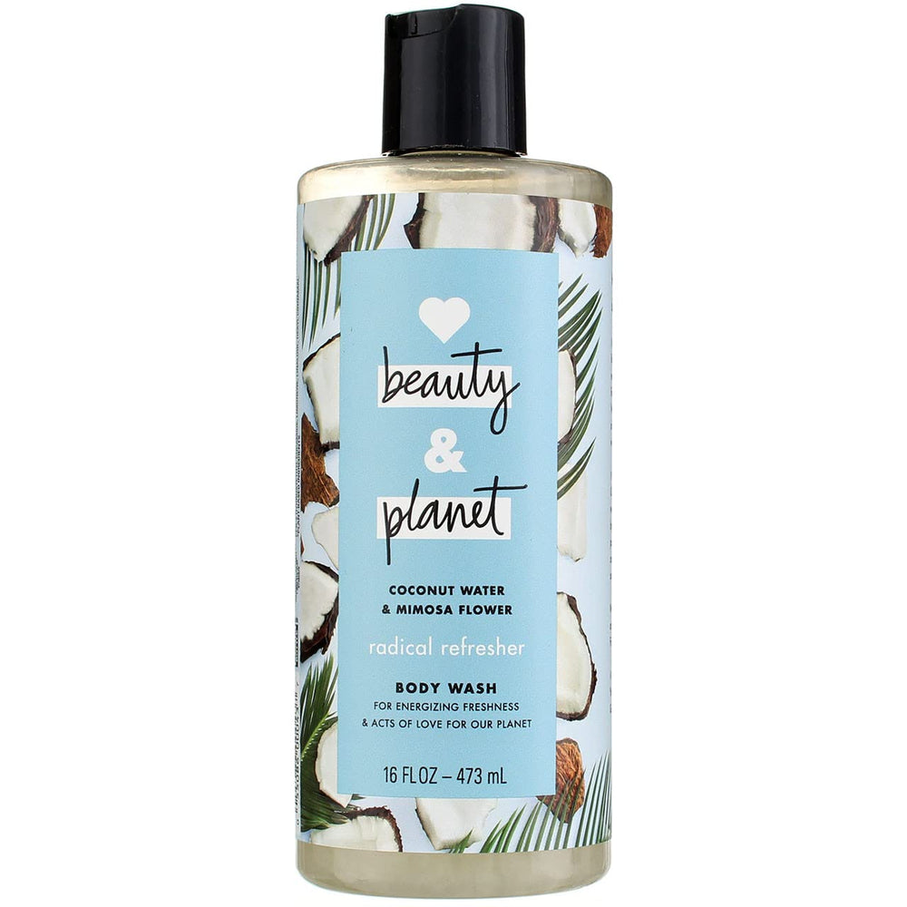 Radical Refresher Body Wash for Energizing Freshness Coconut Water & Mimosa Flower Hydrating Bodywash 16 oz