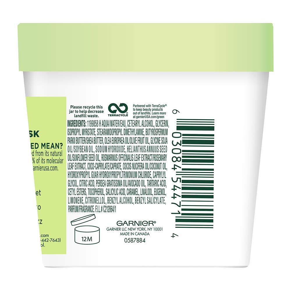 Fructis Smoothing 1 Minute Hair Mask, Avocado, 3.4 fl. oz. (Pack of 2)