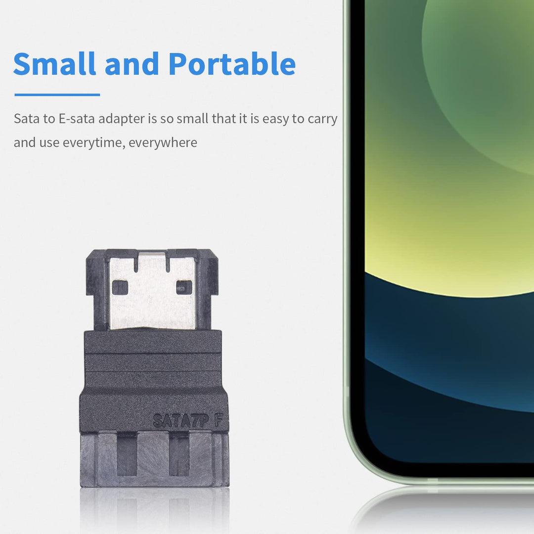 SATA to ESATA Adapter, Sata Adapter, ESATA 7Pin Female to SATA 7Pin Male Extende Adapter. (2Pack)