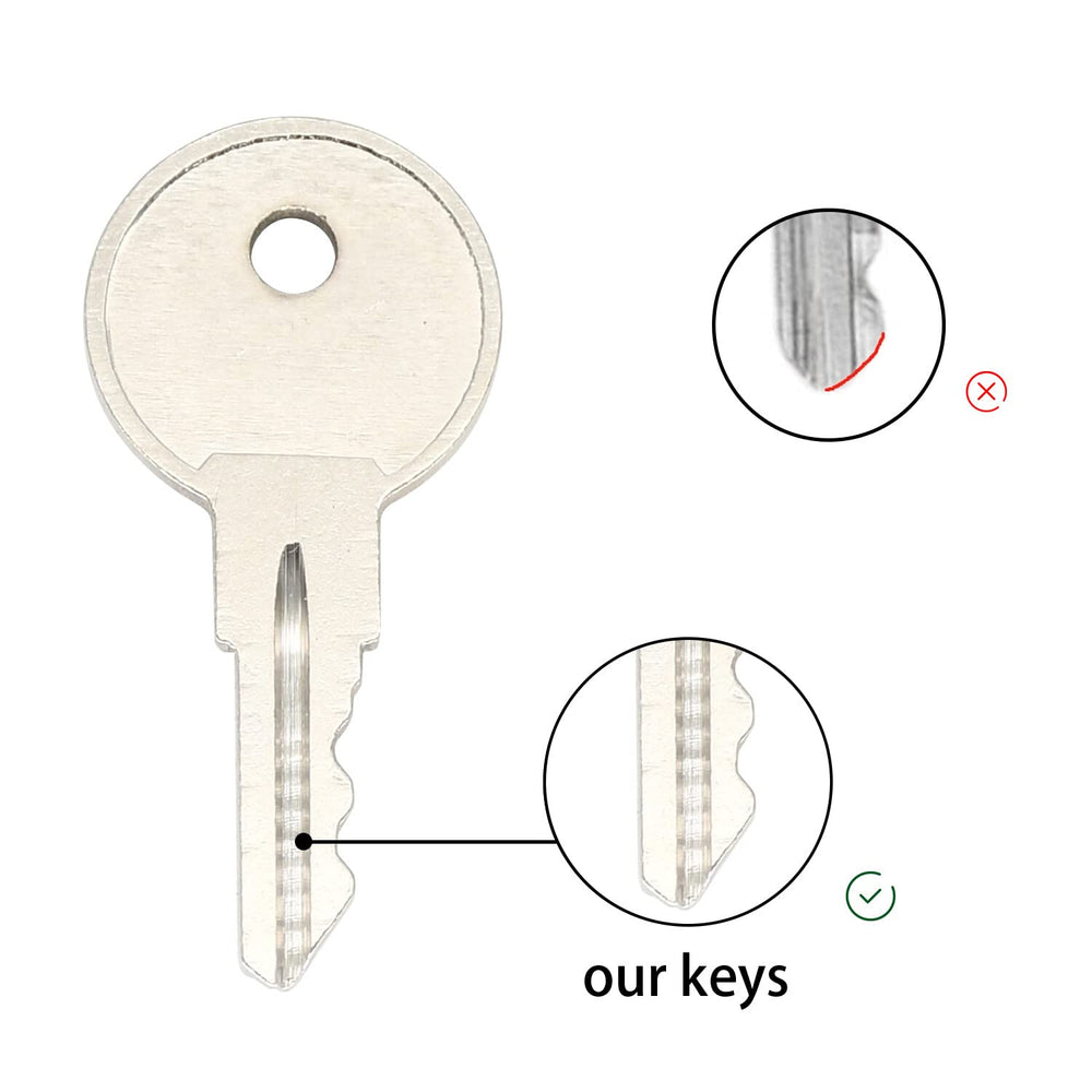 2 Pcs CH751 751CH Controller Door Keys Compatible with T-Handles Side Boxes RV Campers Storage Lockers Boats Display Cases