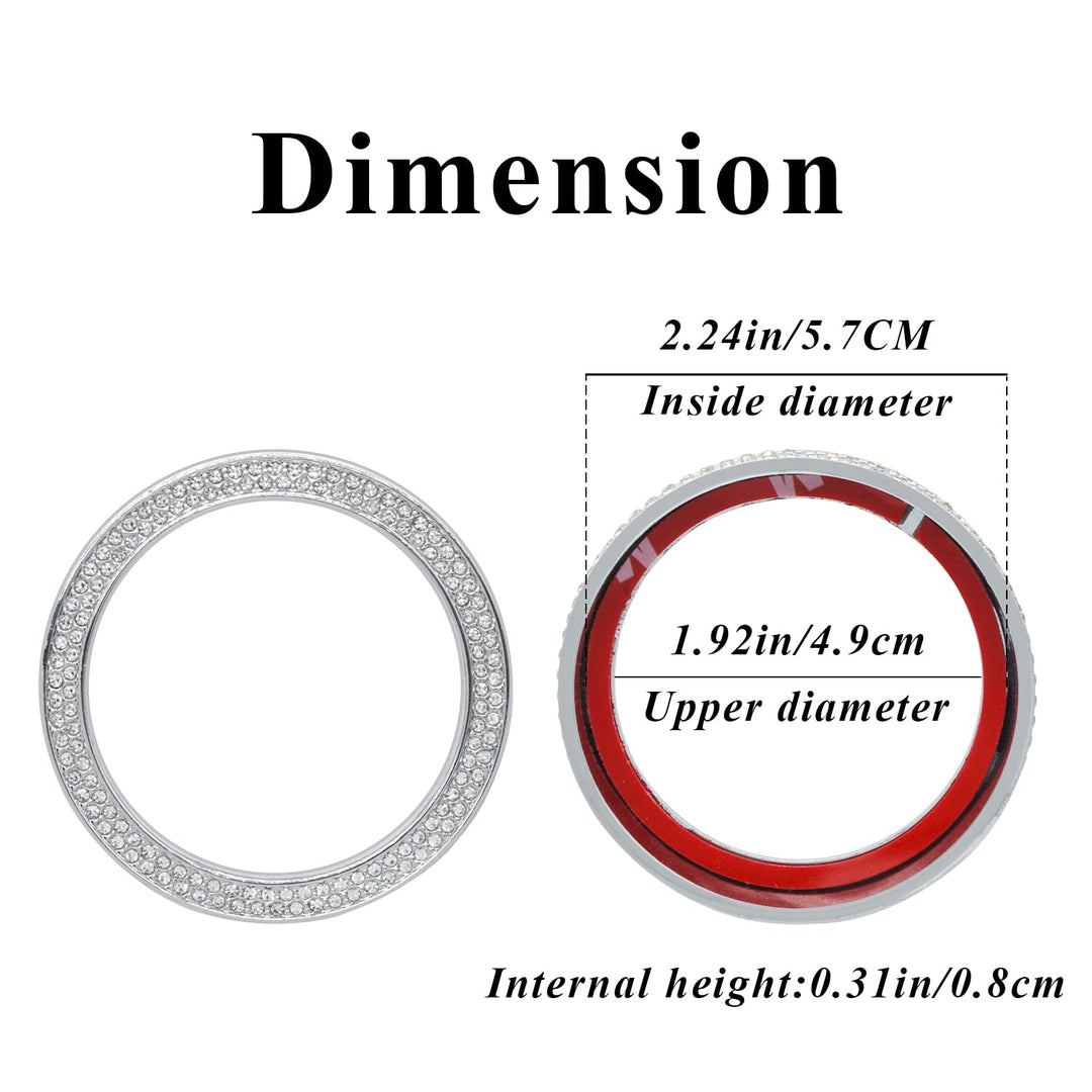 Bling Climate Control AC Button Crystal Accessory Interior Knob Cover Compatible for Mercedes Benz