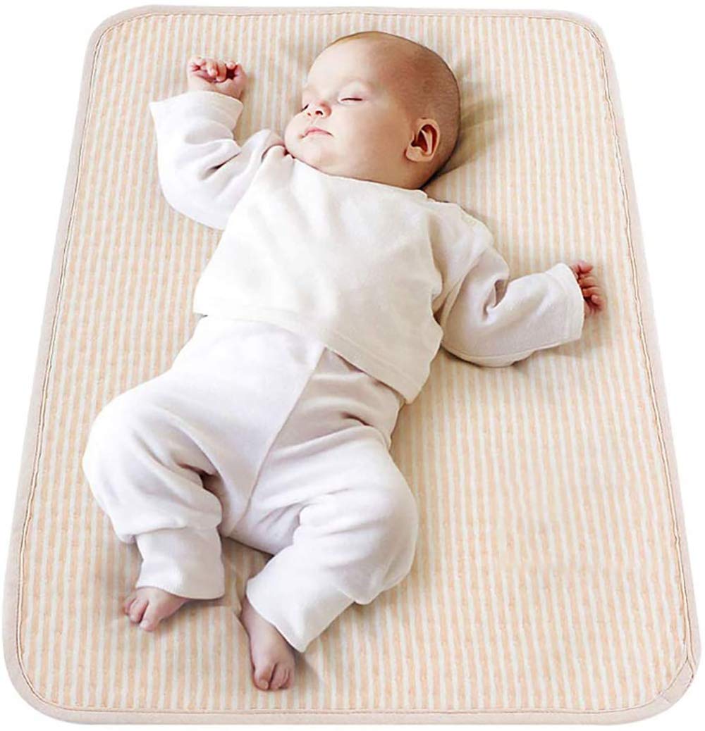 Baby Waterproof Bed Pad Bed Wetting Pads Washable for Kids Toddler Potty Training Pads Baby Wateproof Pad Mat for Pack n Play/Crib/Mini Crib Reusable Incontinence Underpads for Pets 40''x28''