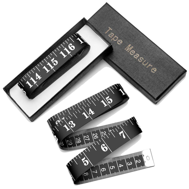 Tape Measure 300cm/120 Inch Double-Scale Soft Tape Measuring Body Weight Loss Medical Body Measurement Sewing Tailor Cloth Ruler Dressmaker Flexible Ruler Tape Measure (Black)2 Pack