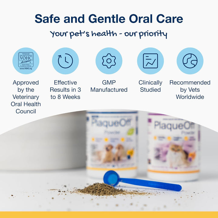 Powder for Pets - Cat & Dog Breath Freshener - Plaque & Tartar Remover for Pet Oral Care - 180g
