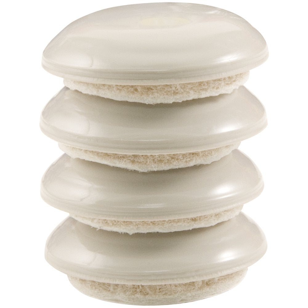 SuperSliders Self-Stick Furniture Sliders for Carpeted Surfaces (4 piece) - 1-1/4 Linen - Round SuperSliders,Beige