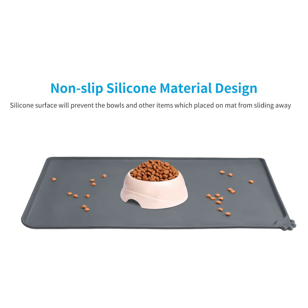Silicone Waterproof Pet Feeding Mats,Anti Slip Bowl Pad,Dog Mat for Food and Water