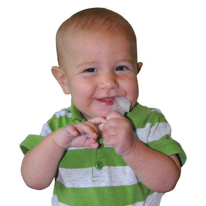 Baby Buddy Baby's 1st Toothbrush Stage 4 for Babies/Toddlers, Kids Love Them, Clear, 2 Count