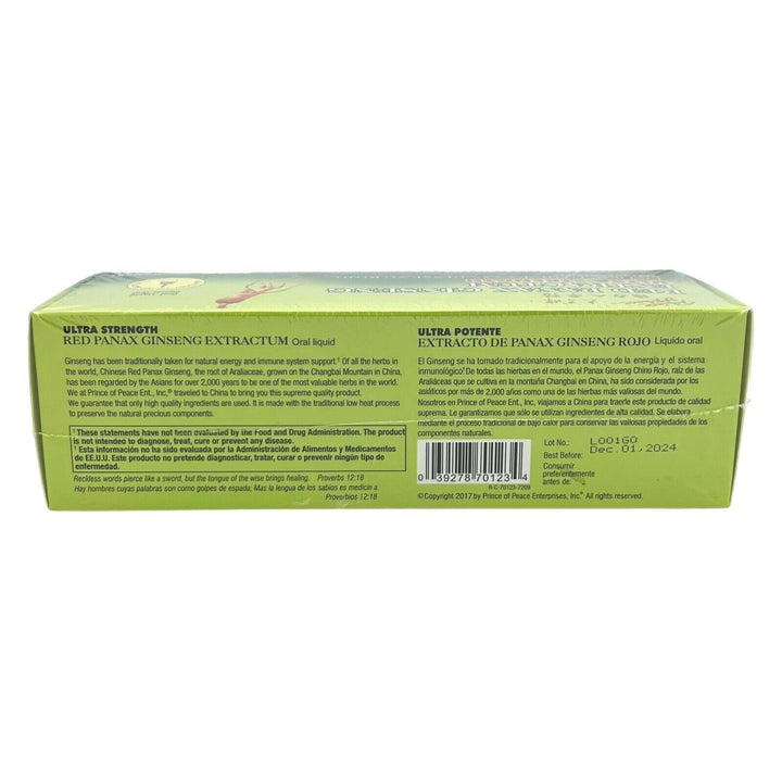 Prince of Peace Ultra Strength Red Panax Ginseng Extractum 10 cc vials -- 30 vials