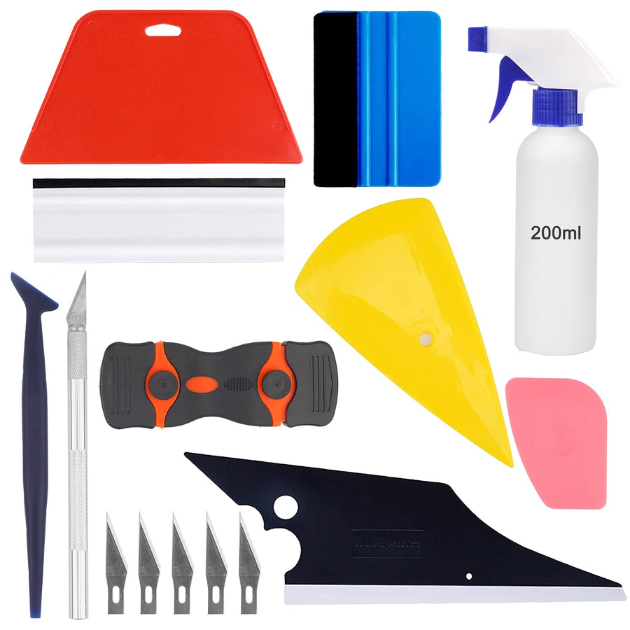 zhuohua Car Window Tint Kit, 10 Pcs Window Film Complete Installation Kit Vinyl Wrap Application Tool Kit Professional Window Tint Tools