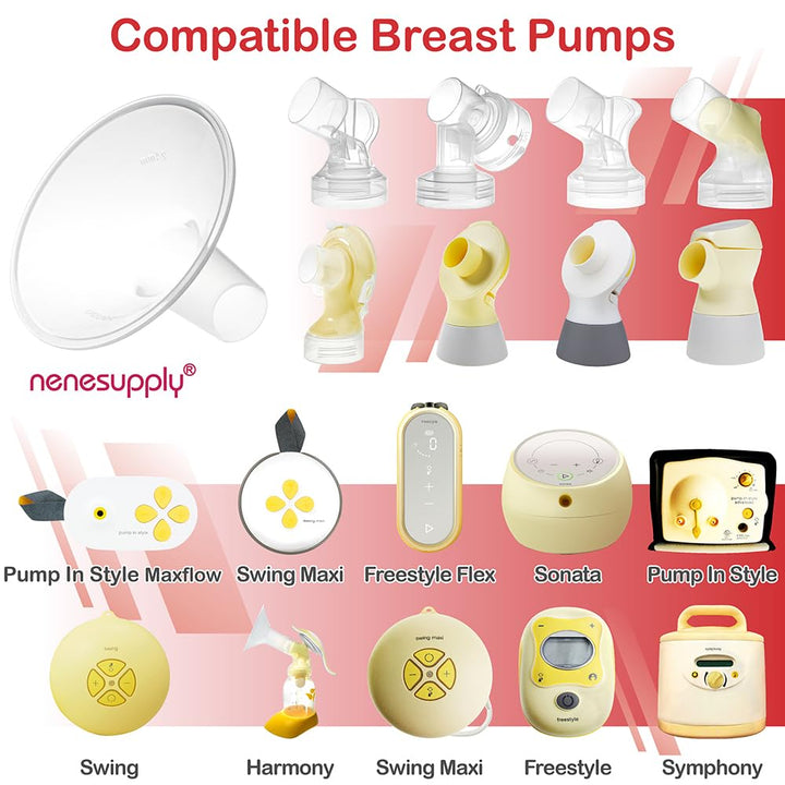 Nenesupply 27mm Flange Compatible with Medela Breast Pump Parts Replace 27mm Flange for Medela Flange Accessories Compatible with Pump in Style Parts Symphony Swing Harmony Work with Personalfit Flex
