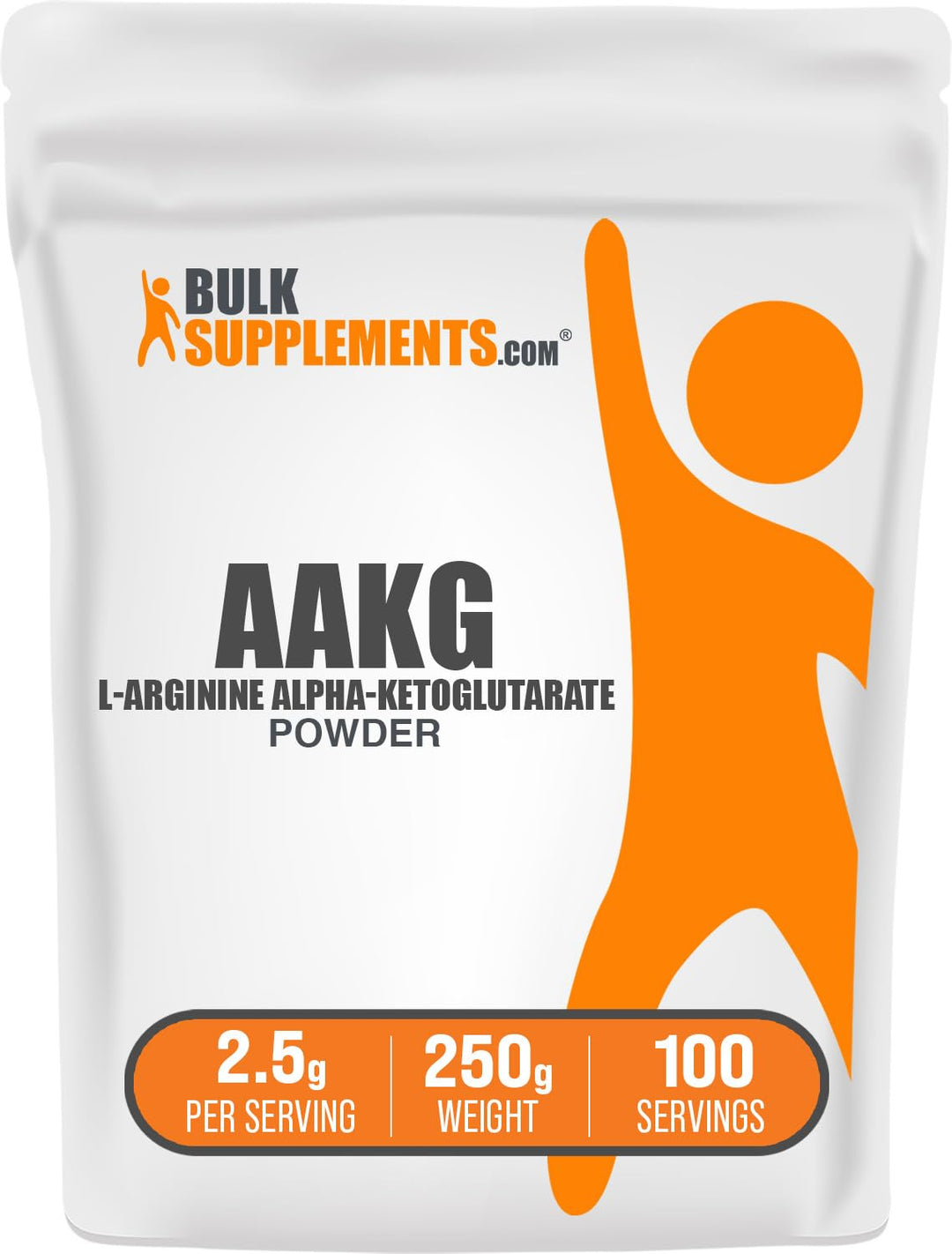 BulkSupplements.com AAKG Powder - Arginine AKG Supplement,Nitric Oxide Supplement - Unflavored & Gluten Free, 2.5g per Serving, 250g (8.8 oz) (Pack of 1)