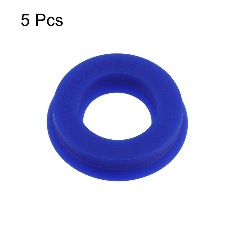 UHS Radial Shaft Seal 11.2mm ID x 19.2mm OD x 5mm Width PU Oil Seal, Blue Pack of 5
