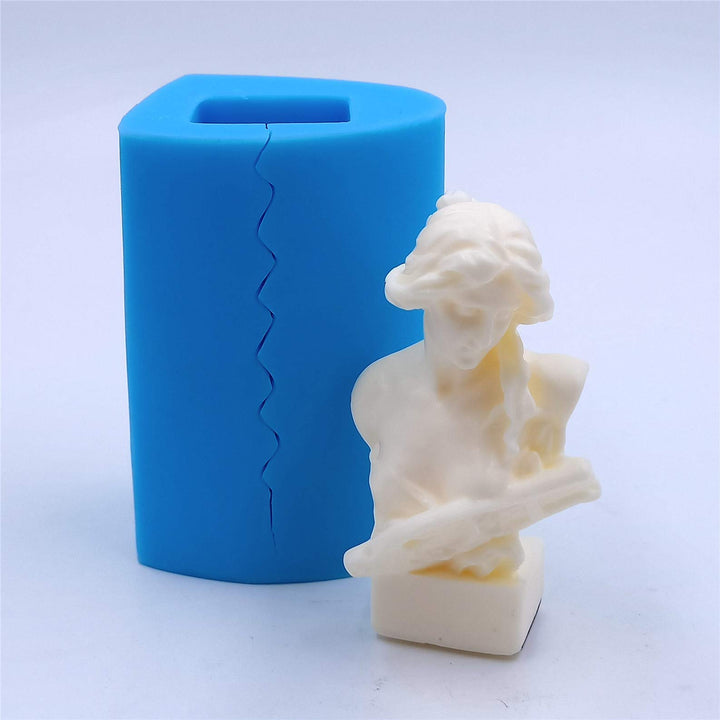 Mini Pretty Lady Design 3D Silicone Mold for Handcrafted Candle Decorated Candle Wax Melt Molds Epoxy Resin Aroma Gypsum Silicone Mould Concrete Statue Molds