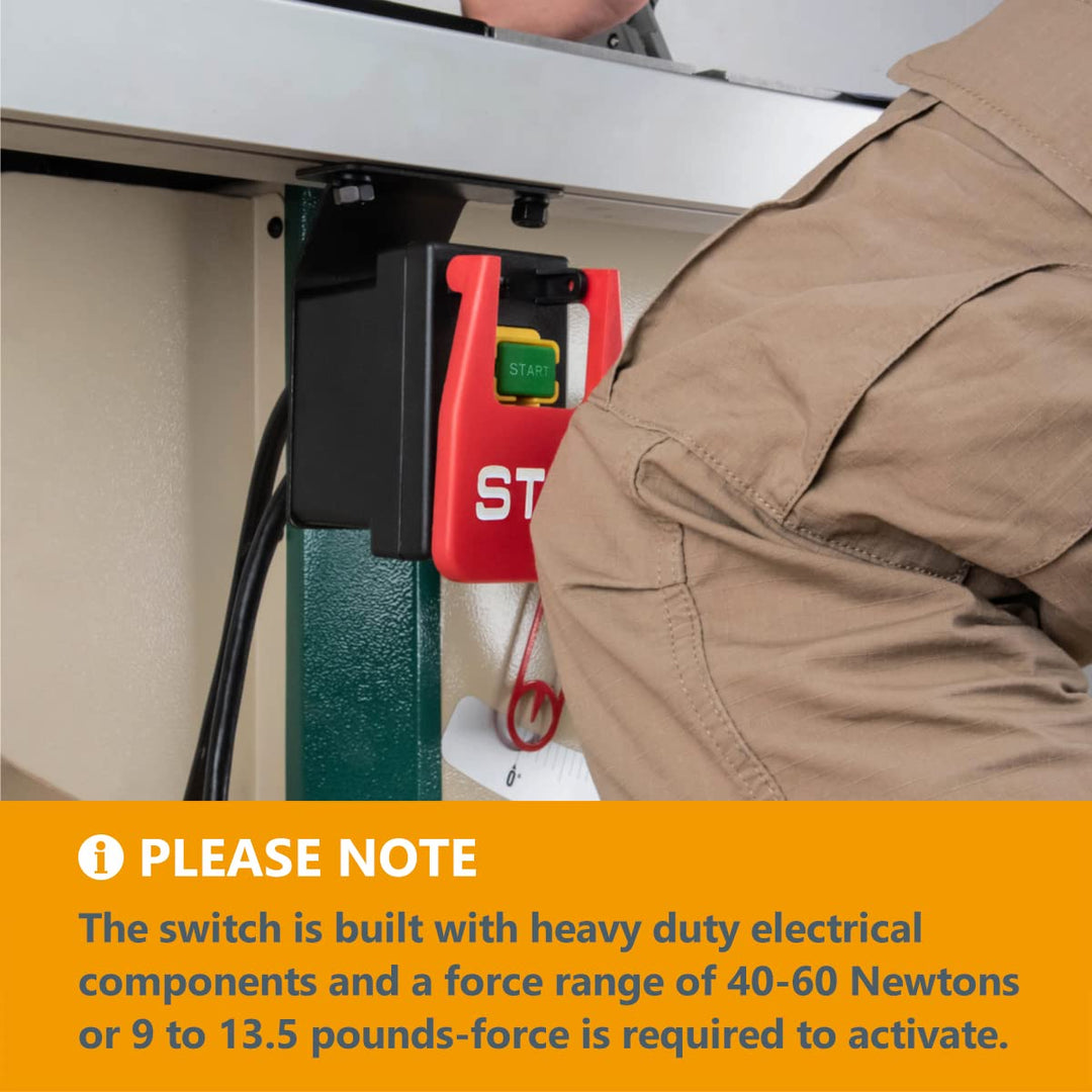 120V/230V Dual Voltage Paddle Switch, 3 HP at 230 Volts, UL Certified. Large Knee Paddle for Power Tools Fast Power Off. Fits Table Saw, Router Table, Drill Press, Bench Saw, Band Saw (71007)